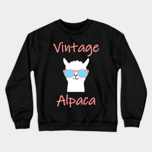 Vintage Alpaca Retro Llama Crewneck Sweatshirt